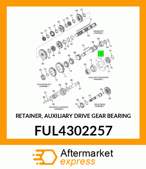 RETAINER, AUXILIARY DRIVE GEAR BEARING FUL4302257