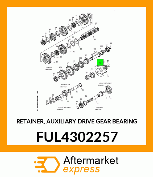 RETAINER, AUXILIARY DRIVE GEAR BEARING FUL4302257