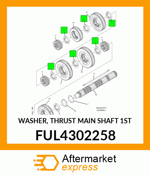 WASHER, THRUST MAIN SHAFT 1ST FUL4302258