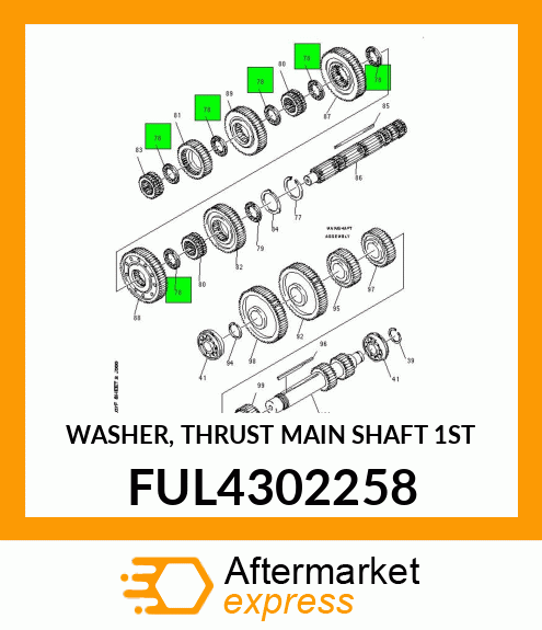 WASHER, THRUST MAIN SHAFT 1ST FUL4302258