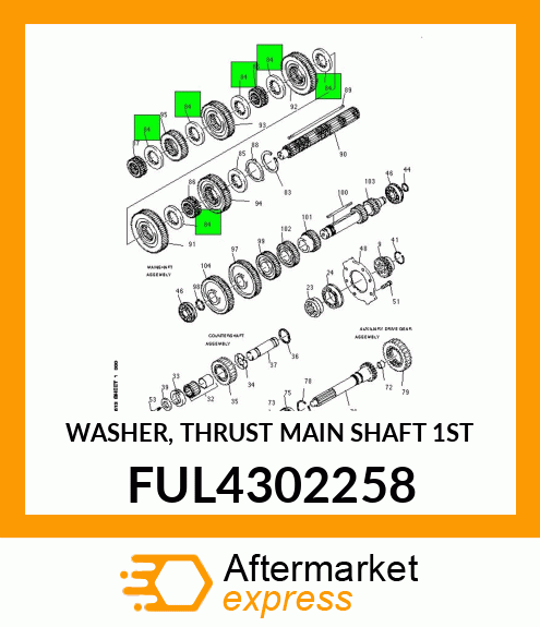 WASHER, THRUST MAIN SHAFT 1ST FUL4302258