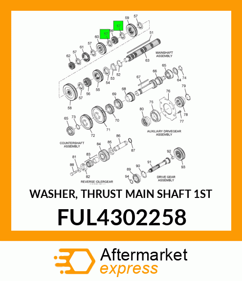 WASHER, THRUST MAIN SHAFT 1ST FUL4302258