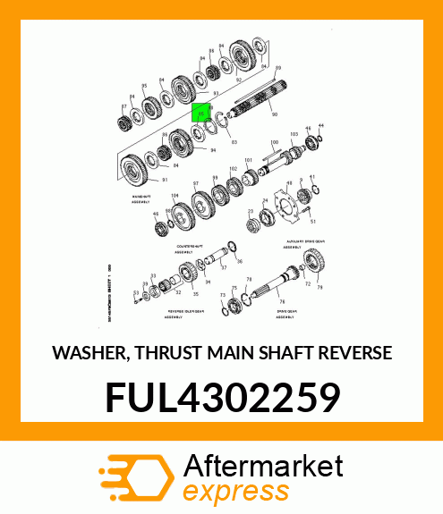 WASHER, THRUST MAIN SHAFT REVERSE FUL4302259