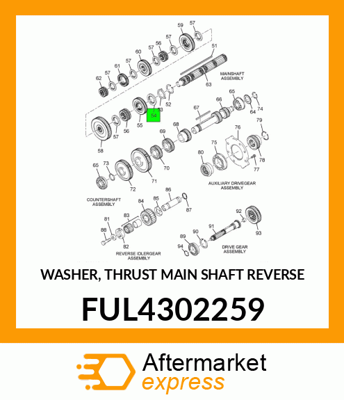 WASHER, THRUST MAIN SHAFT REVERSE FUL4302259