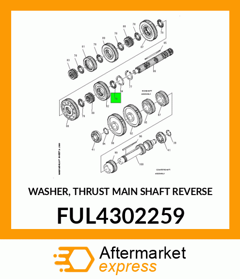 WASHER, THRUST MAIN SHAFT REVERSE FUL4302259