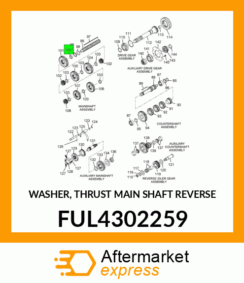 WASHER, THRUST MAIN SHAFT REVERSE FUL4302259