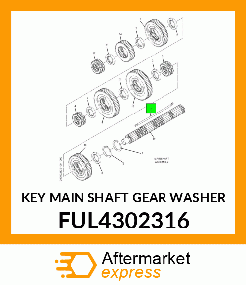 KEY MAIN SHAFT GEAR WASHER FUL4302316