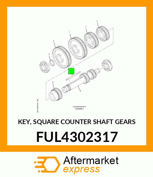 KEY, SQUARE COUNTER SHAFT GEARS FUL4302317