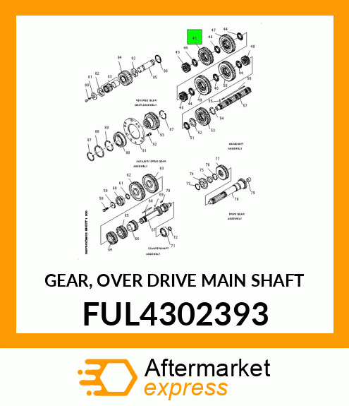 GEAR, OVER DRIVE MAIN SHAFT FUL4302393