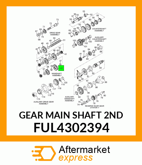 GEAR MAIN SHAFT 2ND FUL4302394