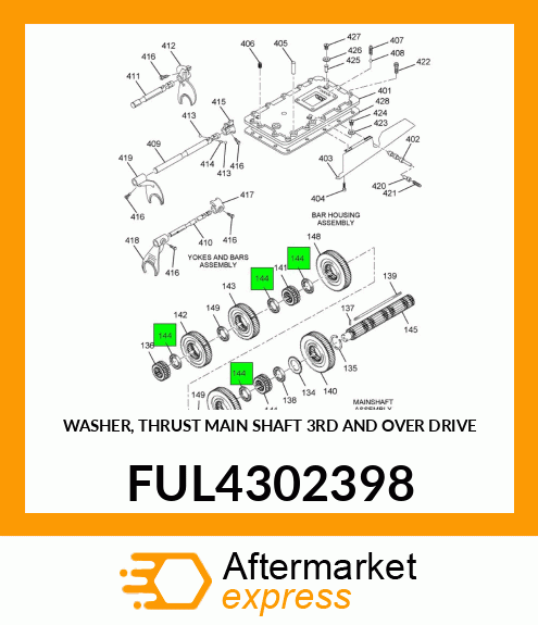 WASHER, THRUST MAIN SHAFT 3RD AND OVER DRIVE FUL4302398