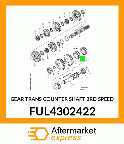 GEAR TRANS COUNTER SHAFT 3RD SPEED FUL4302422