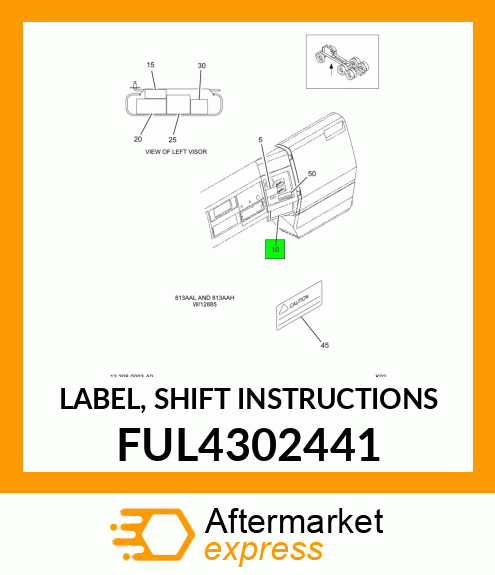 LABEL, SHIFT INSTRUCTIONS FUL4302441