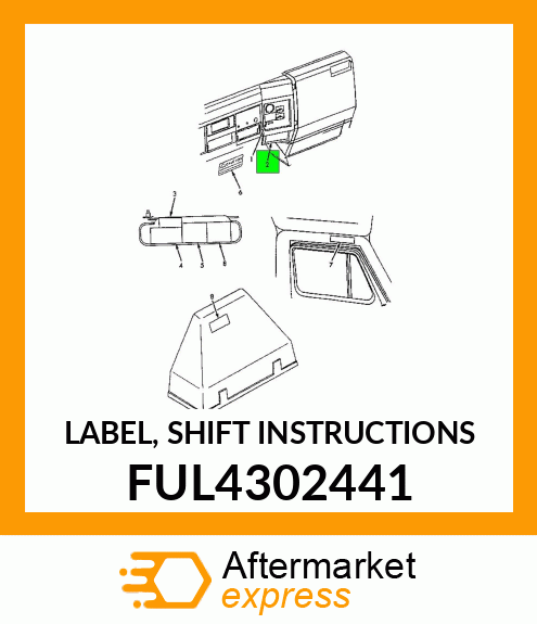 LABEL, SHIFT INSTRUCTIONS FUL4302441