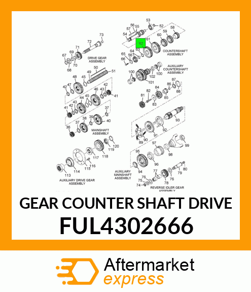 GEAR COUNTER SHAFT DRIVE FUL4302666