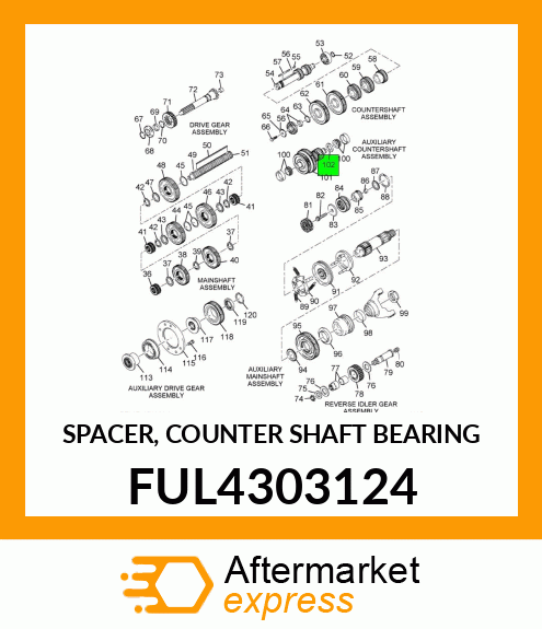 SPACER, COUNTER SHAFT BEARING FUL4303124