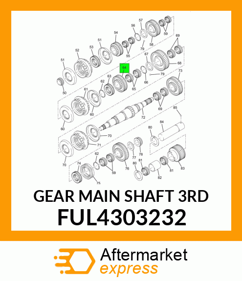 GEAR MAIN SHAFT 3RD FUL4303232