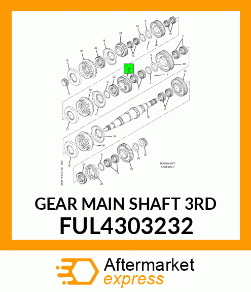 GEAR MAIN SHAFT 3RD FUL4303232