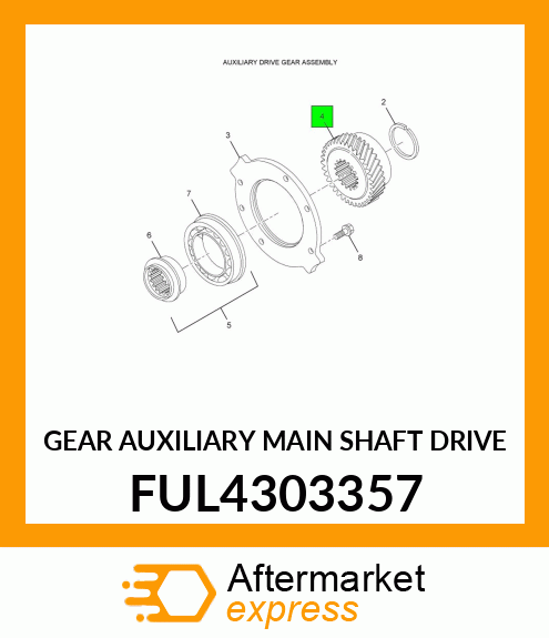 GEAR AUXILIARY MAIN SHAFT DRIVE FUL4303357