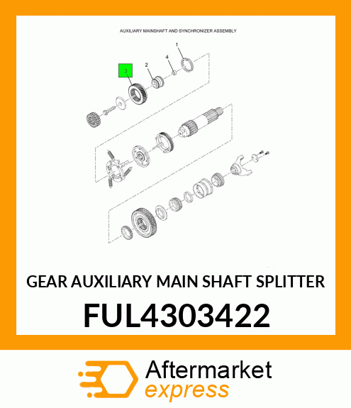 GEAR AUXILIARY MAIN SHAFT SPLITTER FUL4303422
