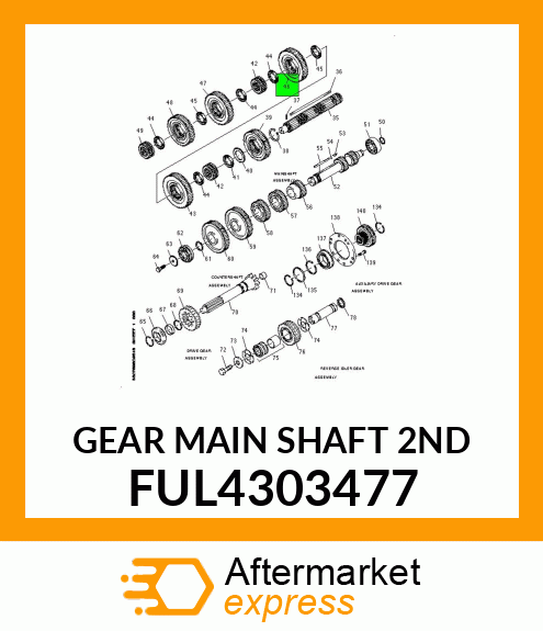 GEAR MAIN SHAFT 2ND FUL4303477