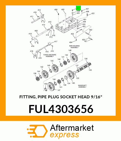 FITTING, PIPE PLUG SOCKET HEAD 9/16" FUL4303656