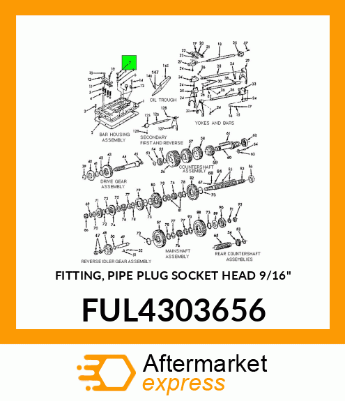 FITTING, PIPE PLUG SOCKET HEAD 9/16" FUL4303656