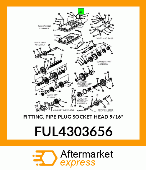 FITTING, PIPE PLUG SOCKET HEAD 9/16" FUL4303656
