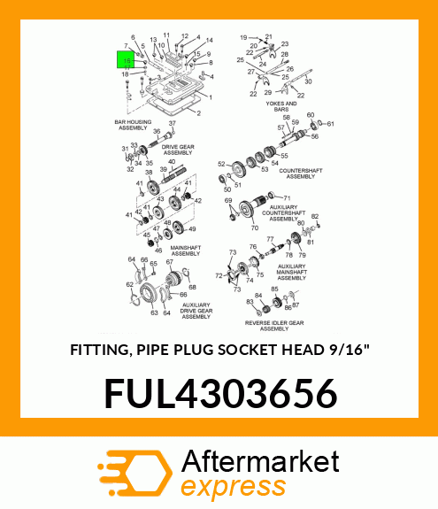 FITTING, PIPE PLUG SOCKET HEAD 9/16" FUL4303656