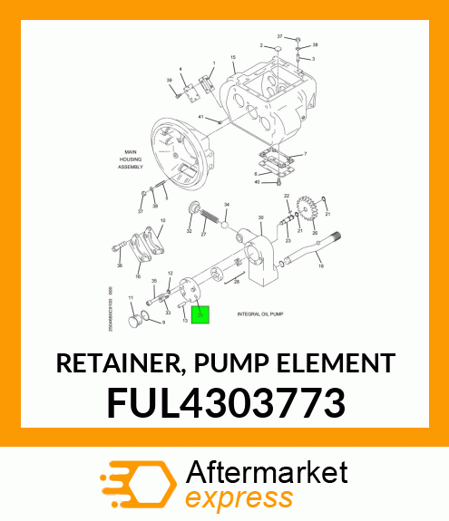 RETAINER, PUMP ELEMENT FUL4303773