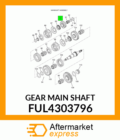 GEAR MAIN SHAFT FUL4303796