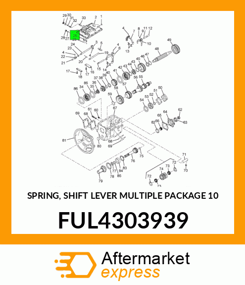 SPRING, SHIFT LEVER MULTIPLE PACKAGE 10 FUL4303939