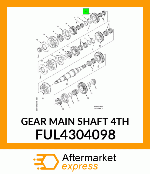 GEAR MAIN SHAFT 4TH FUL4304098