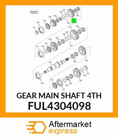 GEAR MAIN SHAFT 4TH FUL4304098