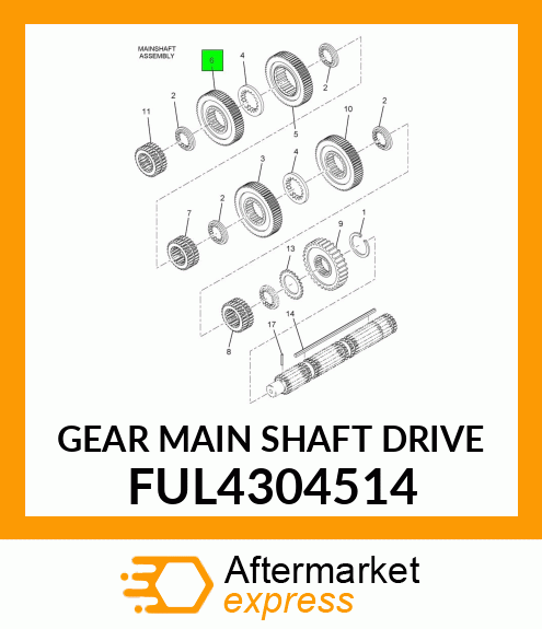 GEAR MAIN SHAFT DRIVE FUL4304514