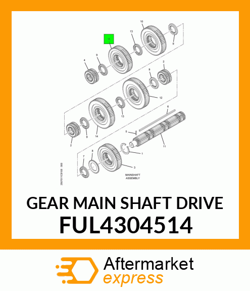 GEAR MAIN SHAFT DRIVE FUL4304514