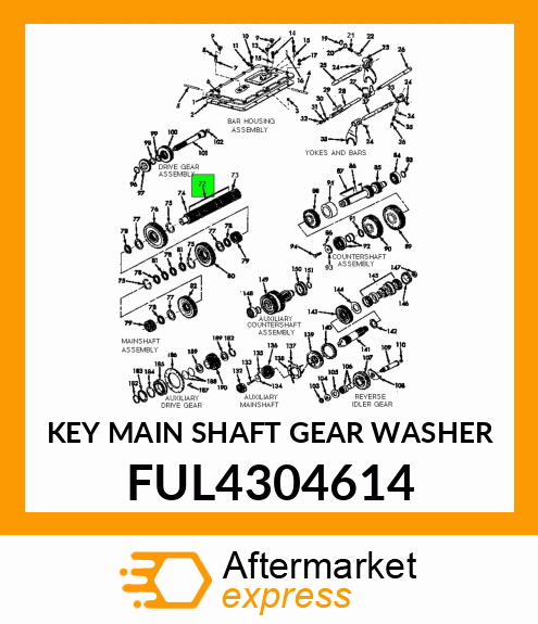 KEY MAIN SHAFT GEAR WASHER FUL4304614