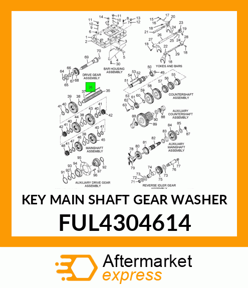 KEY MAIN SHAFT GEAR WASHER FUL4304614