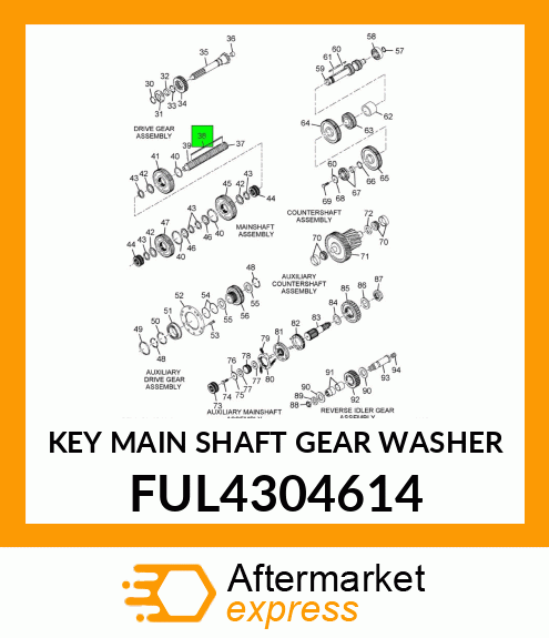 KEY MAIN SHAFT GEAR WASHER FUL4304614