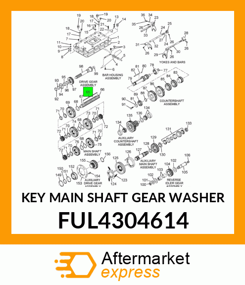 KEY MAIN SHAFT GEAR WASHER FUL4304614