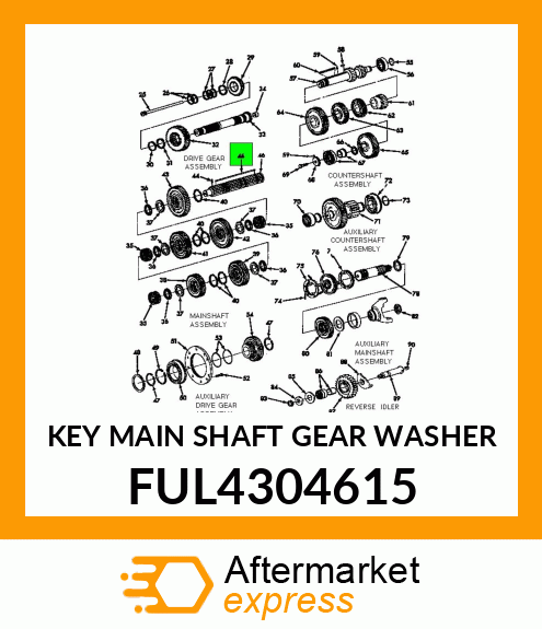 KEY MAIN SHAFT GEAR WASHER FUL4304615