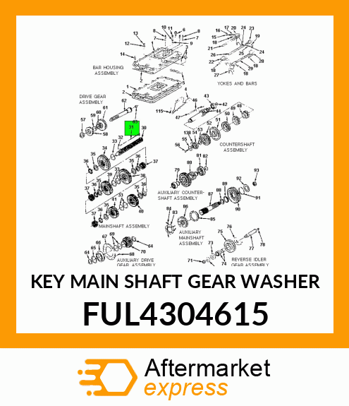 KEY MAIN SHAFT GEAR WASHER FUL4304615