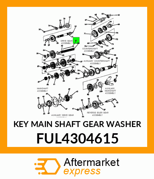 KEY MAIN SHAFT GEAR WASHER FUL4304615