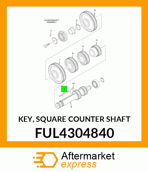 KEY, SQUARE COUNTER SHAFT FUL4304840
