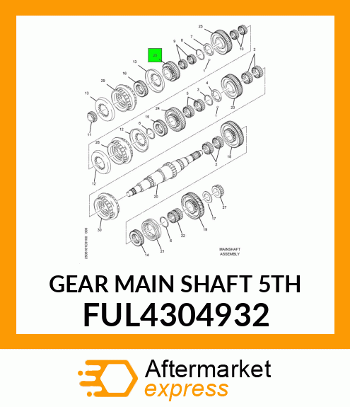 GEAR MAIN SHAFT 5TH FUL4304932