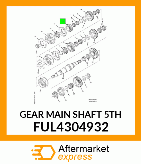 GEAR MAIN SHAFT 5TH FUL4304932