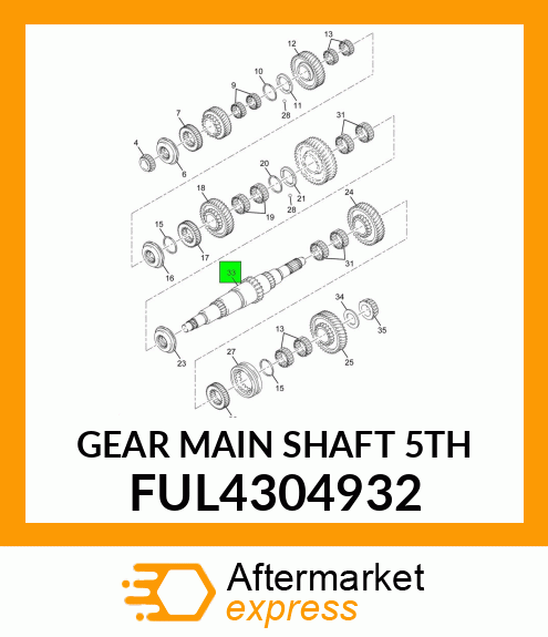 GEAR MAIN SHAFT 5TH FUL4304932