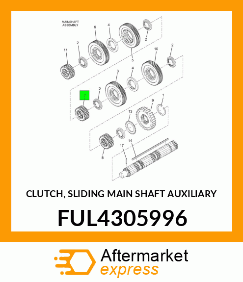 CLUTCH, SLIDING MAIN SHAFT AUXILIARY FUL4305996