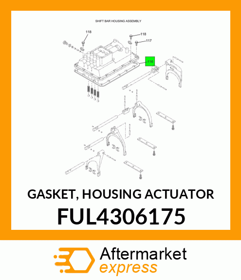 GASKET, HOUSING ACTUATOR FUL4306175