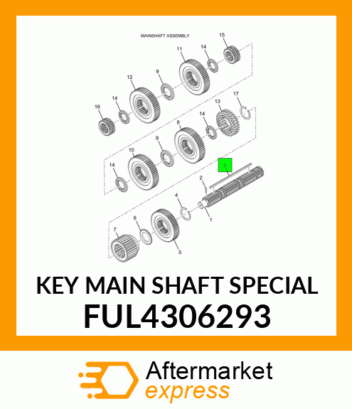 KEY MAIN SHAFT SPECIAL FUL4306293